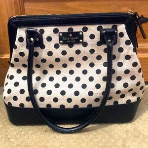 Kate Spade Black Polka dot and cream purse